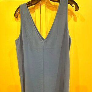 Silk blue mini dress